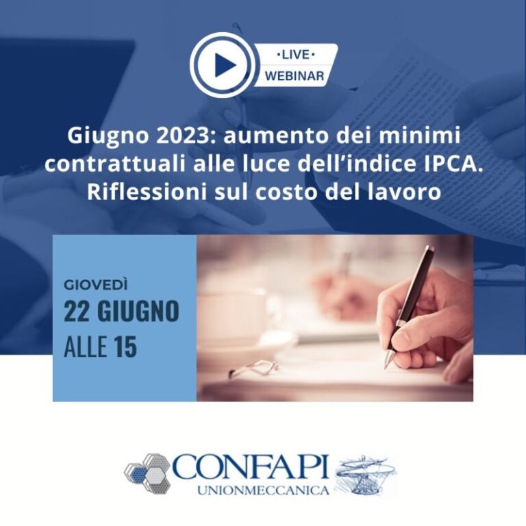 Webinar Di Aggiornamento: “Giugno 2023: Aumento Dei Minimi Contrattuali ...